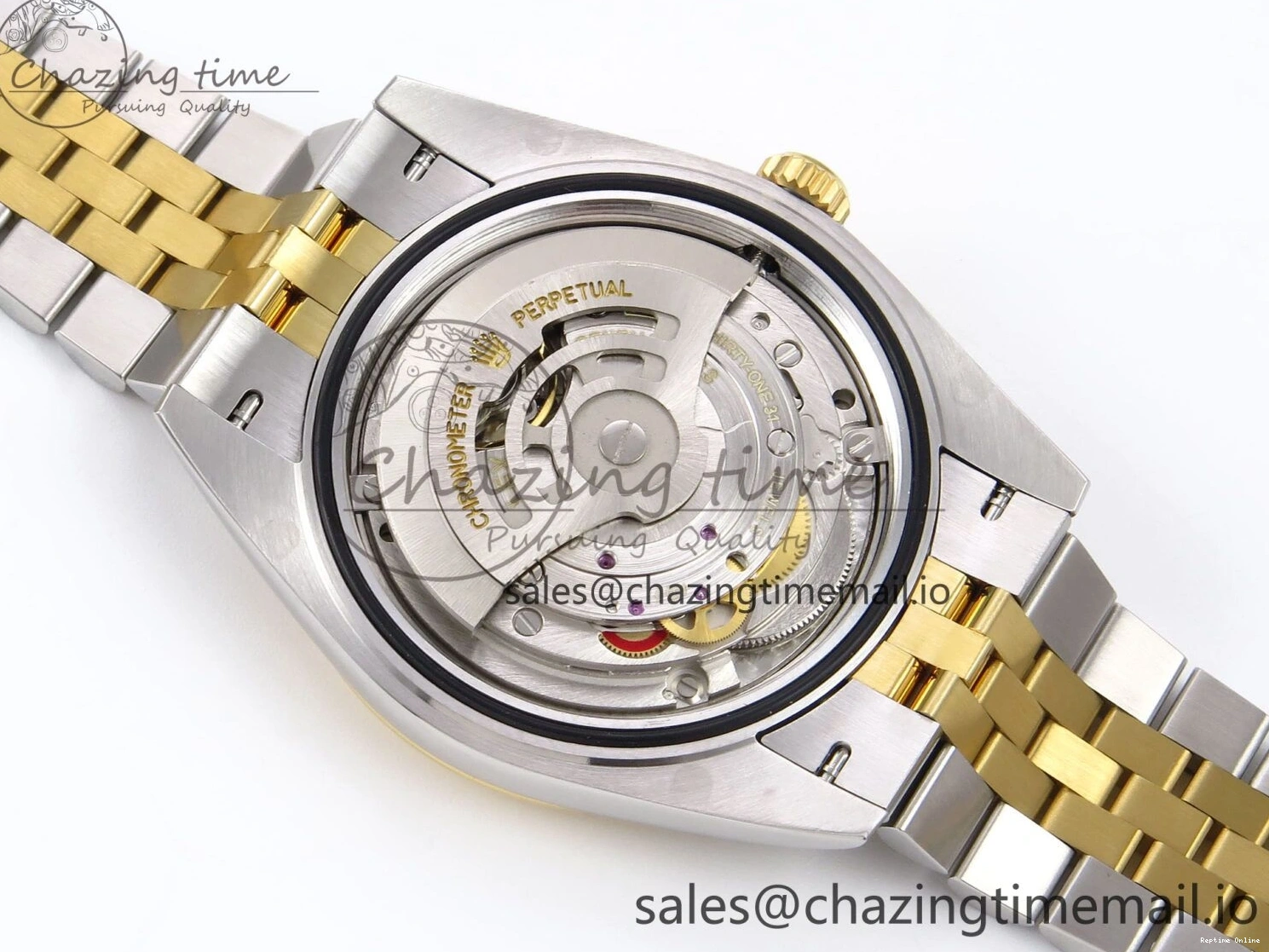 1220 Vibrant DateJust 41 126333 EWEF Best Edition YG Stick Dial on SS YG Jubilee Bracelet A 990